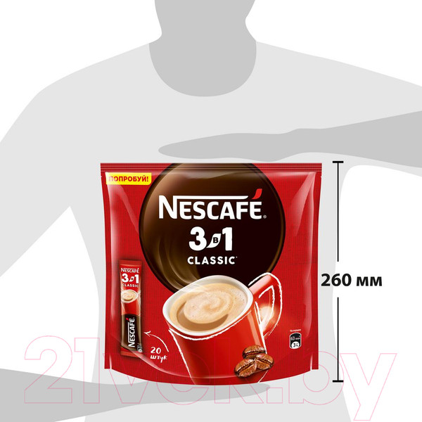 Изображение товара Кофейный напиток Nescafe 3в1 Классик (20x14.5г)