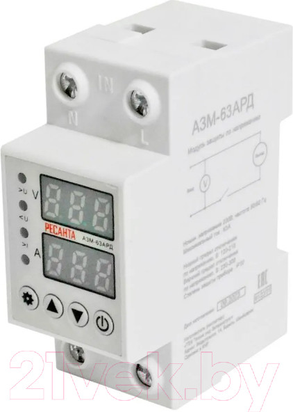 Изображение товара Реле напряжения Ресанта АЗМ-63АРД (61/22/31)