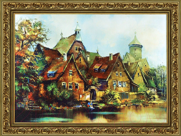 Изображение товара Картина Декарт Старинный итальянский городок 8Л1269 (в раме)