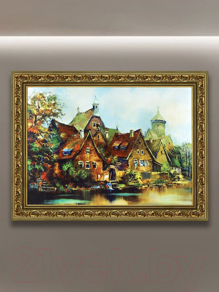 Изображение товара Картина Декарт Старинный итальянский городок 8Л1269 (в раме)