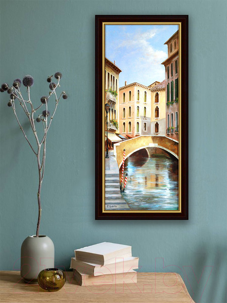 Изображение товара Картина Декарт Венеция мосты 8Л2444 (в раме)