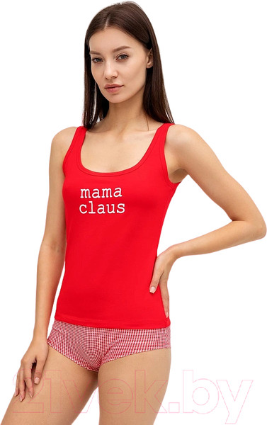 Изображение товара Пижама Mark Formelle 442202 (р.164/170-88-94, красный/красная клеточка виши)