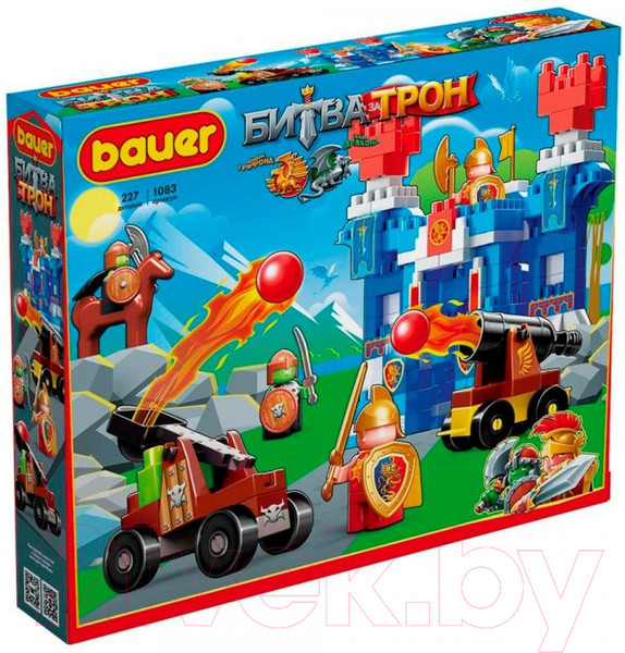 Изображение товара Конструктор Bauer Битва за трон: катапульта, пушка и крепость / 1083 (229эл)
