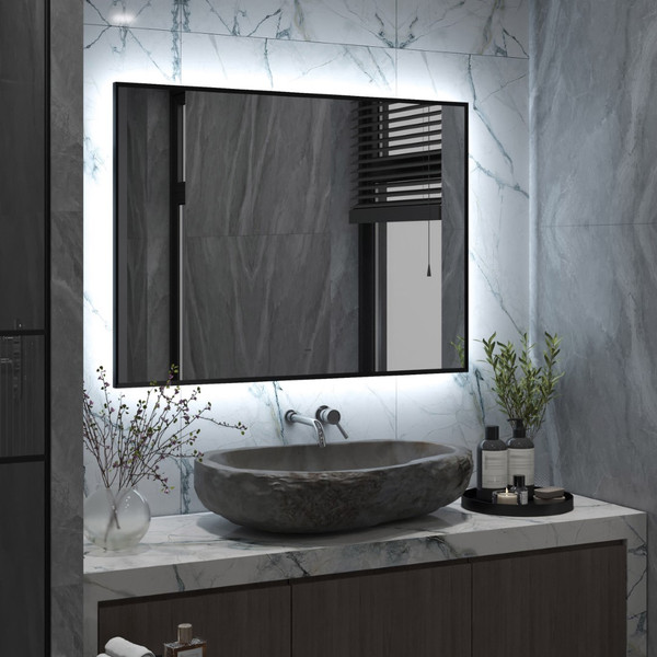 Изображение товара Зеркало Континент Meridian Black Led 100x70 (с бесконтактным сенсором)