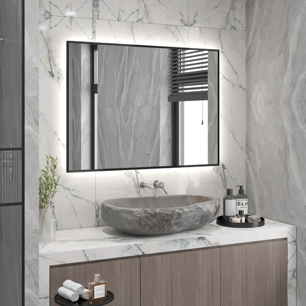 Изображение товара Зеркало Континент Meridian Black Led 100x70 (с бесконтактным сенсором)