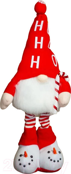 Изображение товара Фигура под елку GrandSiti Гном в красном колпаке и ботиночках со снеговичками / HM2867-53