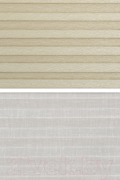 Изображение товара Штора-плиссе Delfa Basic Walnut СПШ-3405/1102 Basic Transparent (34x160, бежевый/белый)