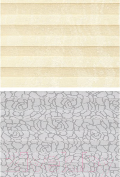 Изображение товара Штора-плиссе Delfa Mirror СПШ-3901/1102 Basic Transparent (34x160, кремовый/белый)