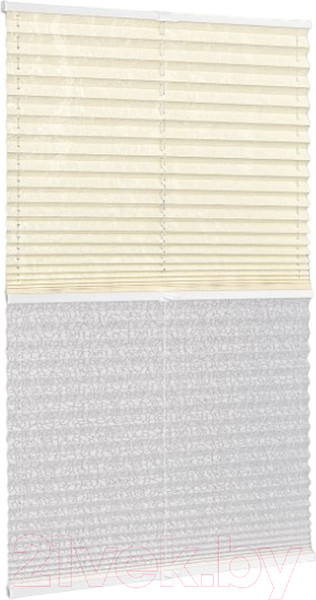 Изображение товара Штора-плиссе Delfa Mirror СПШ-3901/1102 Basic Transparent (52x160, кремовый/белый)