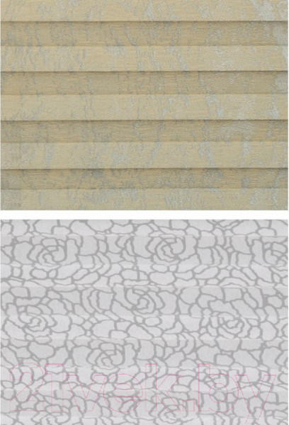 Изображение товара Штора-плиссе Delfa Mirror СПШ-3903/1102 Basic Transparent (34x160, серый/кремовый/белый)