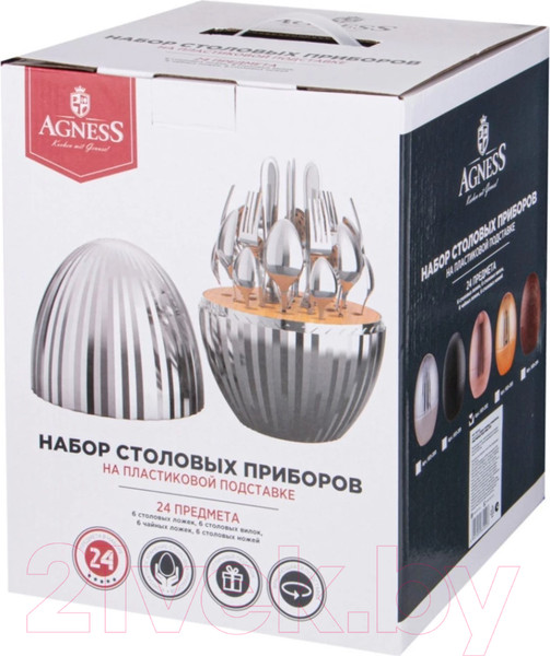 Изображение товара Набор столовых приборов Agness 933-202 (24пр)
