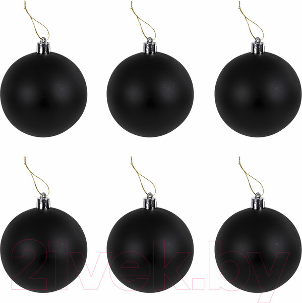 Изображение товара Набор шаров новогодних Золотая сказка Eden Colors / 591979 (24шт, золото/черный)