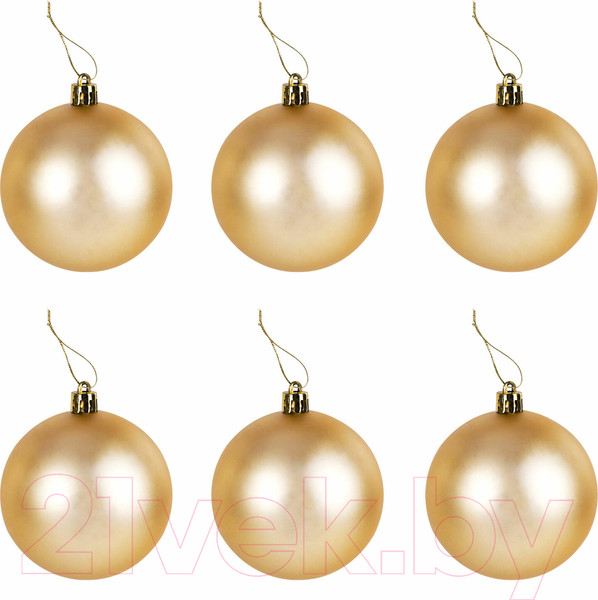 Изображение товара Набор шаров новогодних Золотая сказка Eden Colors / 591979 (24шт, золото/черный)