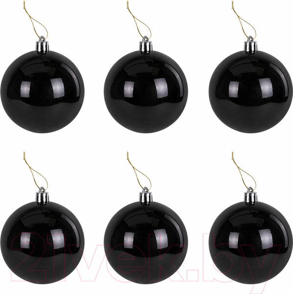 Изображение товара Набор шаров новогодних Золотая сказка Eden Colors / 591979 (24шт, золото/черный)