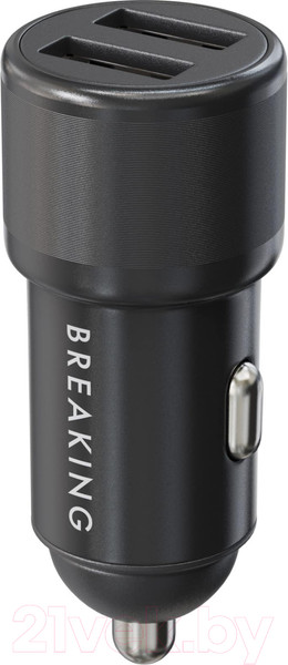 Изображение товара Адаптер питания автомобильный Breaking А01 2USB-A / 23174 (черный)