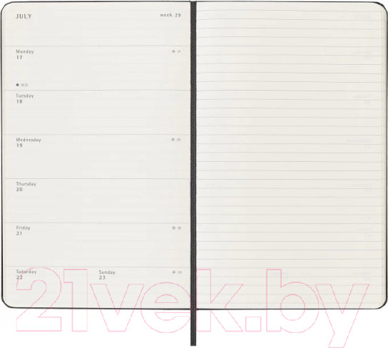 Изображение товара Еженедельник Moleskine Classic WKNT Large / DHB12WN3 (черный)