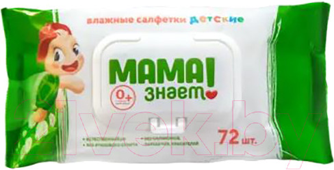 Изображение товара Влажные салфетки детские Мама Знает 72шт