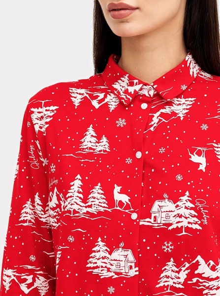 Изображение товара Комплект домашней одежды Mark Formelle 592462 (р.164/170-96-102, зимние элементы на зимней вишне)