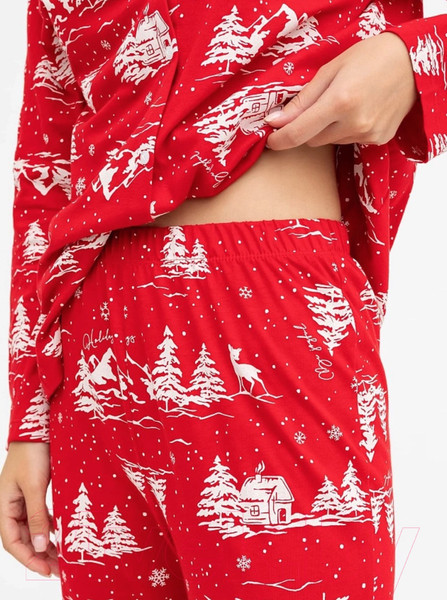 Изображение товара Комплект домашней одежды Mark Formelle 592462 (р.164/170-96-102, зимние элементы на зимней вишне)