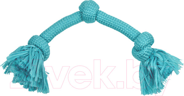 Изображение товара Игрушка для собак Playology Dri-Tech Rope / P3000824 (с ароматом арахиса, большой, голубой)
