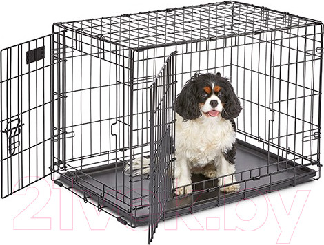 Изображение товара Клетка для животных Midwest iCrate для собак 2 двери / 1530DD (77.9x49x54.5см, черный)