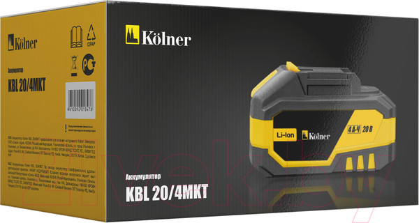 Изображение товара Аккумулятор для электроинструмента Kolner KBL 20/4MKT