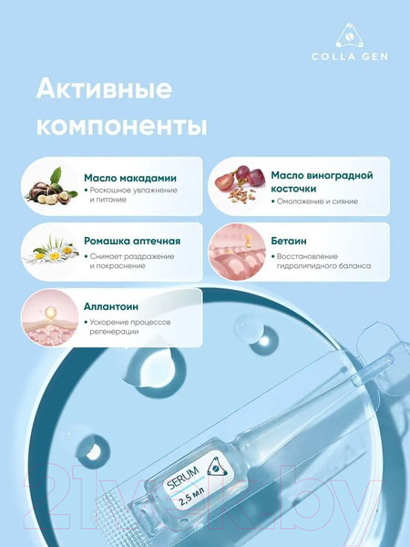 Изображение товара Сыворотка для лица Первый Живой Коллаген Лифтинг Биоактивная (8x2.5мл)