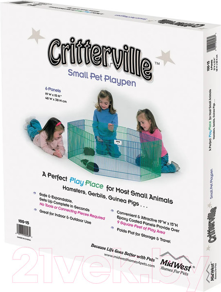 Изображение товара Манеж для грызунов Midwest Critterville  / 100-15 (48x38см, цветной)