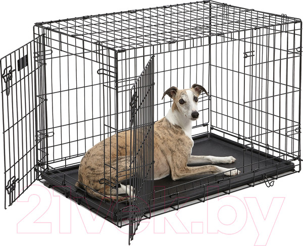 Изображение товара Клетка для животных Midwest iCrate для собак 2 двери / 1536DD (91x58x64см, черный)