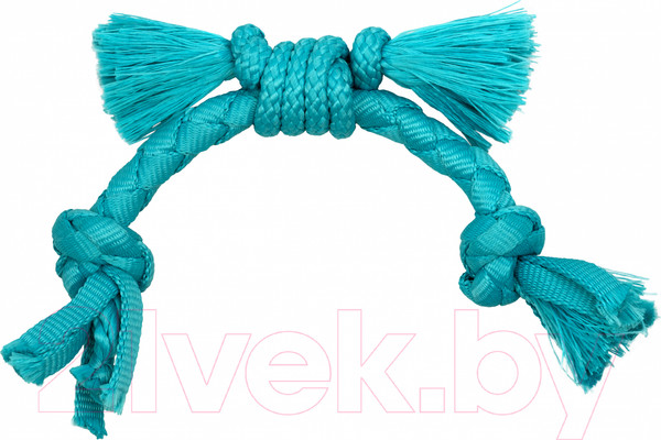 Изображение товара Игрушка для собак Playology Puppy Sensory Rope / P33357 (с ароматом арахиса, голубой)