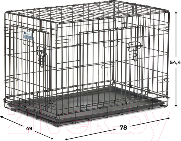 Изображение товара Клетка для животных Midwest Contour для собак 2 двери / 830DD (78x49x54.5см)