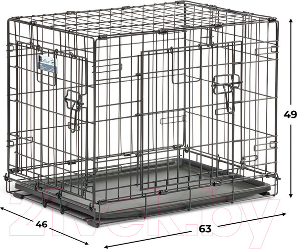Изображение товара Клетка для животных Midwest Contour для собак 2 двери / 824DD (63x46x49см)