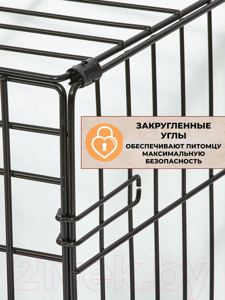 Изображение товара Клетка для животных Midwest Life Stages для собак 2 двери / 1642DD (109x73x77см, черный)