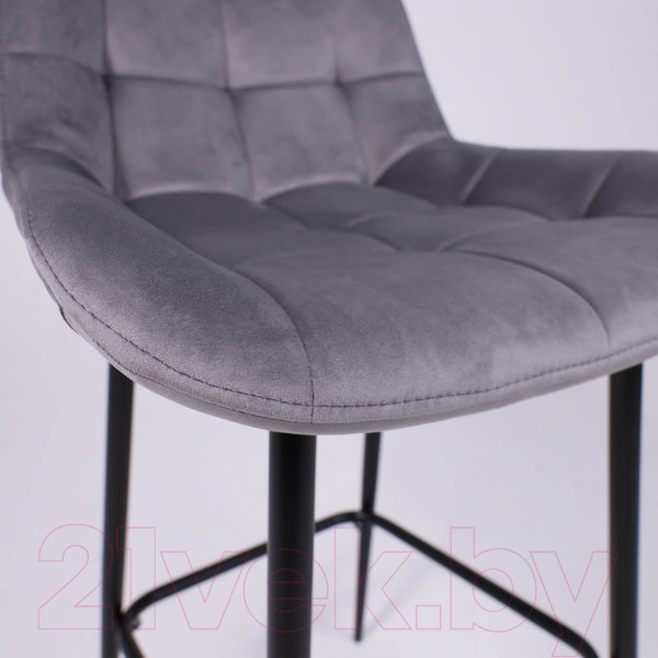 Изображение товара Стул барный Алвест AV 405 (темно-серый бархат Н-15/черный)