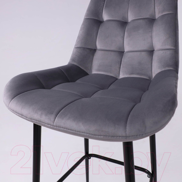 Изображение товара Стул барный Алвест AV 405 (темно-серый бархат Н-15/черный)
