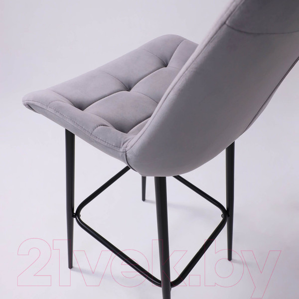 Изображение товара Стул барный Алвест AV 405 (темно-серый бархат Н-15/черный)
