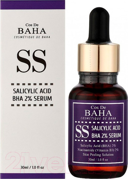 Изображение товара Сыворотка для лица Cos de Baha Salicylic Acid 2% Serum Противовоспалительная (30мл)