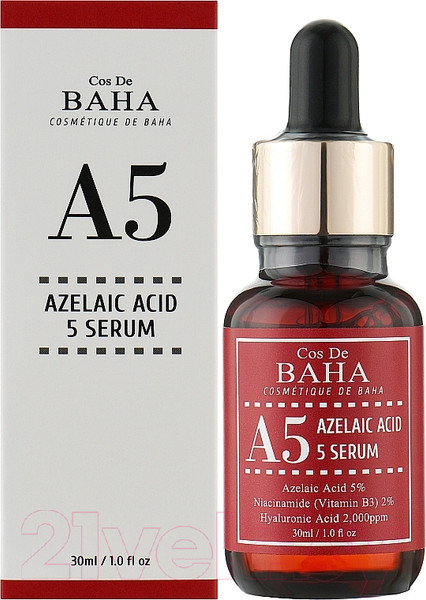 Изображение товара Сыворотка для лица Cos de Baha Azlaic Acid 5% Serum Противовоспалительная (30мл)