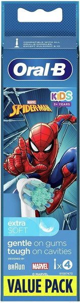 Изображение товара Набор насадок для зубной щетки Oral-B EB10S Spiderman (4шт)