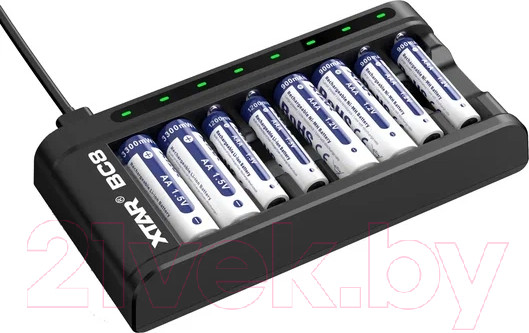 Изображение товара Зарядное устройство для аккумуляторов XTAR BC8 с Type-C кабелем
