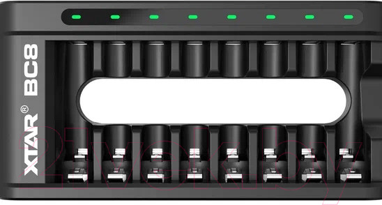 Изображение товара Зарядное устройство для аккумуляторов XTAR BC8 с Type-C кабелем