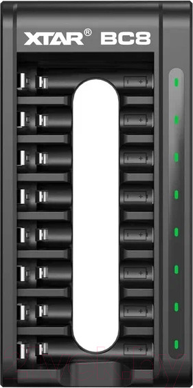 Изображение товара Зарядное устройство для аккумуляторов XTAR BC8 с Type-C кабелем