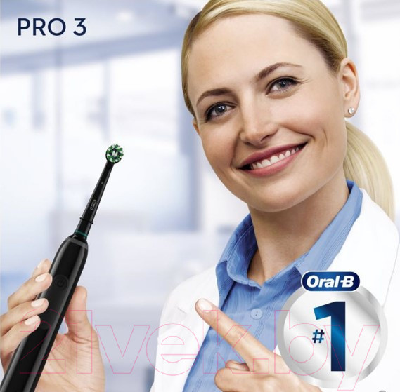 Изображение товара Набор электрических зубных щеток Oral-B Pro 3 (черный, белый)
