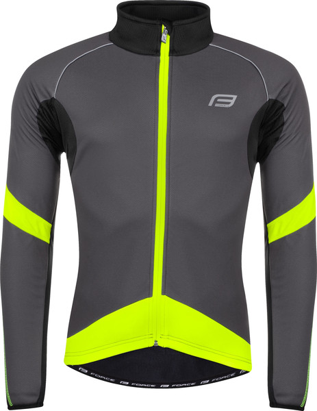 Изображение товара Велокуртка FORCE X70 Windster / 899905-XL-F (серый/черный/ флуоресцентный)