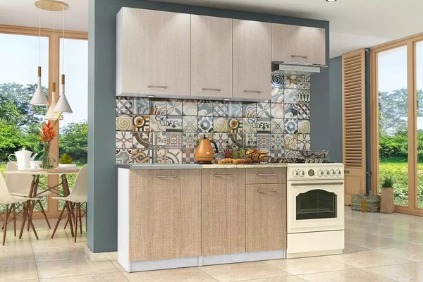 Изображение товара Кухонный гарнитур Stolline Бланка / СТЛ.218.00Р1 (белый/крослайн карамель/крослайн латте)