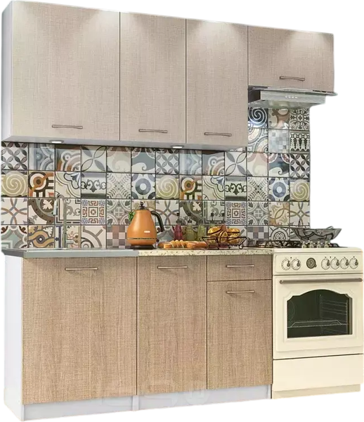 Изображение товара Кухонный гарнитур Stolline Бланка / СТЛ.218.00Р1 (белый/крослайн карамель/крослайн латте)