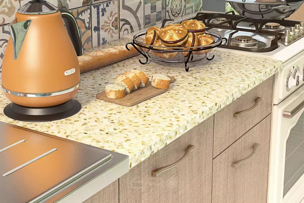 Изображение товара Кухонный гарнитур Stolline Бланка / СТЛ.218.00Р1 (белый/крослайн карамель/крослайн латте)