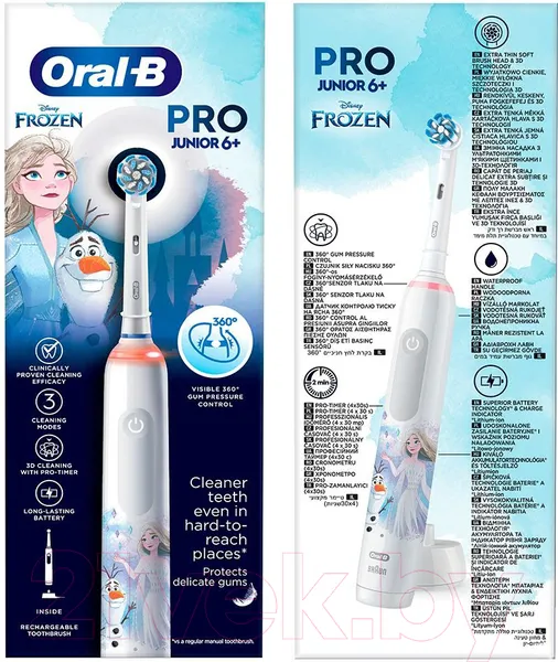 Изображение товара Электрическая зубная щетка Oral-B Pro Junior 6+ Frozen