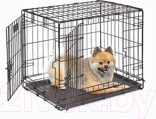 Изображение товара Клетка для животных Midwest iCrate для собак 2 двери / 1524DD (62.9x45.5x49.5см, черный)