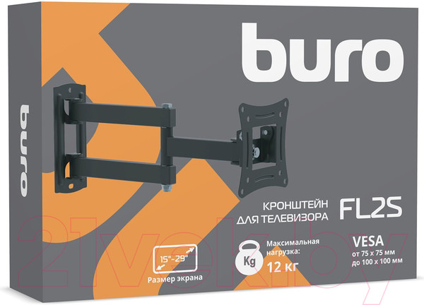 Изображение товара Кронштейн для телевизора Buro FL2S (черный)